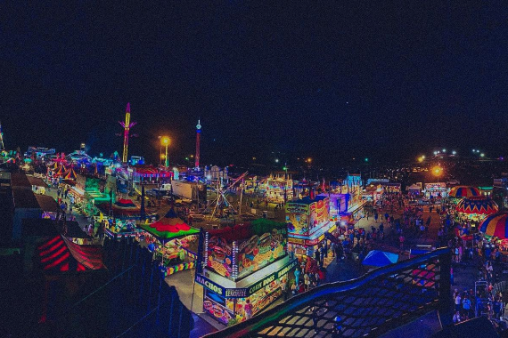 festival fair at night