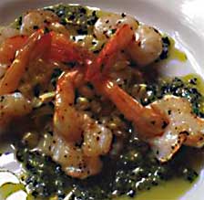 Marinated Grilled Gulf Shrimp with Fresh Basil Pesto